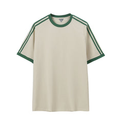 Men's And Women's Ice Silk Stripes Five-point Top