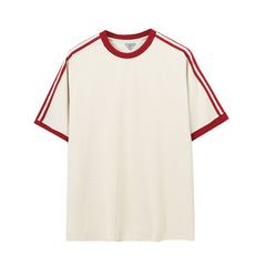 Men's And Women's Ice Silk Stripes Five-point Top