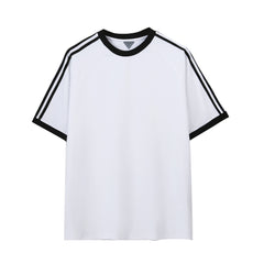 Men's And Women's Ice Silk Stripes Five-point Top