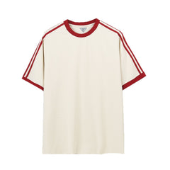 Men's And Women's Ice Silk Stripes Five-point Top