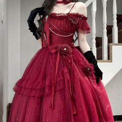 Summer New French Fairy Star Bright Princess Dress