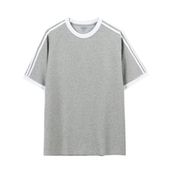 Men's And Women's Ice Silk Stripes Five-point Top