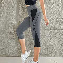 Women's Patchwork Sports Fitness Body Solid Color Leggings