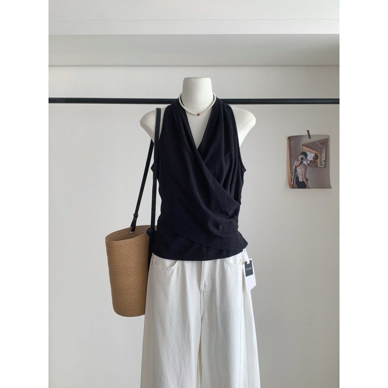 Fashion Versatile Korean Simple Comfort And Casual Halterneck Vest