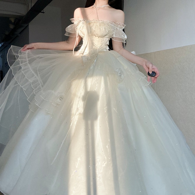 Summer New French Fairy Star Bright Princess Dress