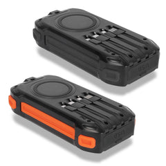 1Pc Portable Solar Charger 49800mAh Power Bank External Battery Pack 22.5W PD Fast Charging Built In 4 Cables 15W Wireless Charging LED Flashlight For Camping Hiking Picnic Travel