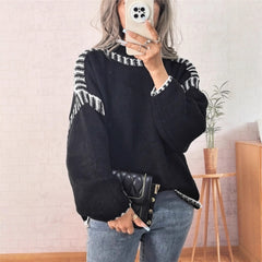 Leisure Pullover Half Turtleneck Knitted Sweater For Women