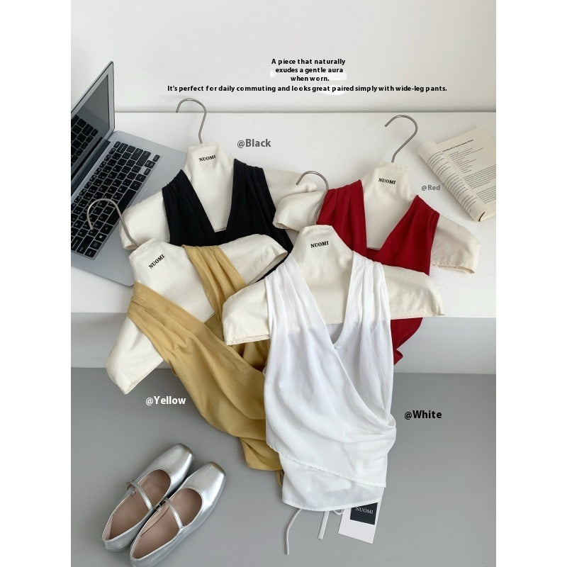 Fashion Versatile Korean Simple Comfort And Casual Halterneck Vest