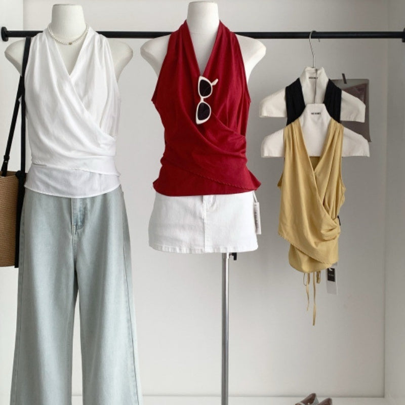 Fashion Versatile Korean Simple Comfort And Casual Halterneck Vest