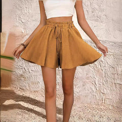 Women's Summer Solid Color Shorts Pantskirt